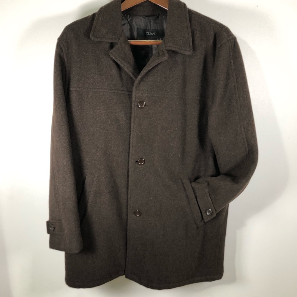 Classic Men's Wool Single-Breasted Peacoat